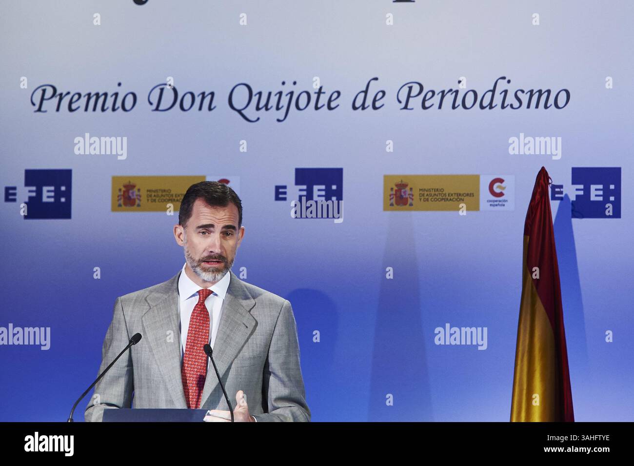 Le 7 mai, 2015 - Madrid, Espagne - le roi Felipe d'Espagne ont assisté à la 'Rey de España' et 'Don Quichotte' Journalism Awards 2015 à 'Casa del Lector" le 7 mai 2015 à Madrid, Espagne. (Crédit Image : © Jack Abuin/Zuma sur le fil) Banque D'Images