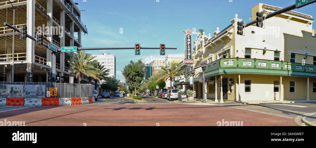 21 mai 2015 - Clearwater, Floride, États-Unis - JIM DAMASKE | Times. Regardant vers l'est en bas de Cleveland pour être jumelé avec la vieille photo 210658 1/. - Maintenant des scènes autour pour Clearwater être jumelées avec des photos d'histoire pour le 100ème anniversaire de Clearwater. (Crédit image : © Jim Damaske/Tampa Bay Times/ZUMA Wire) Banque D'Images
