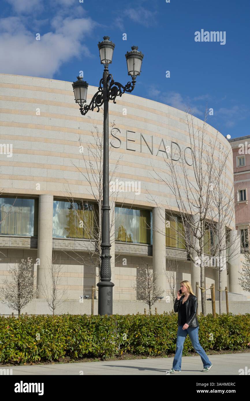Edificio Senado, Calle de Bailen, Madrid, Espagne Banque D'Images
