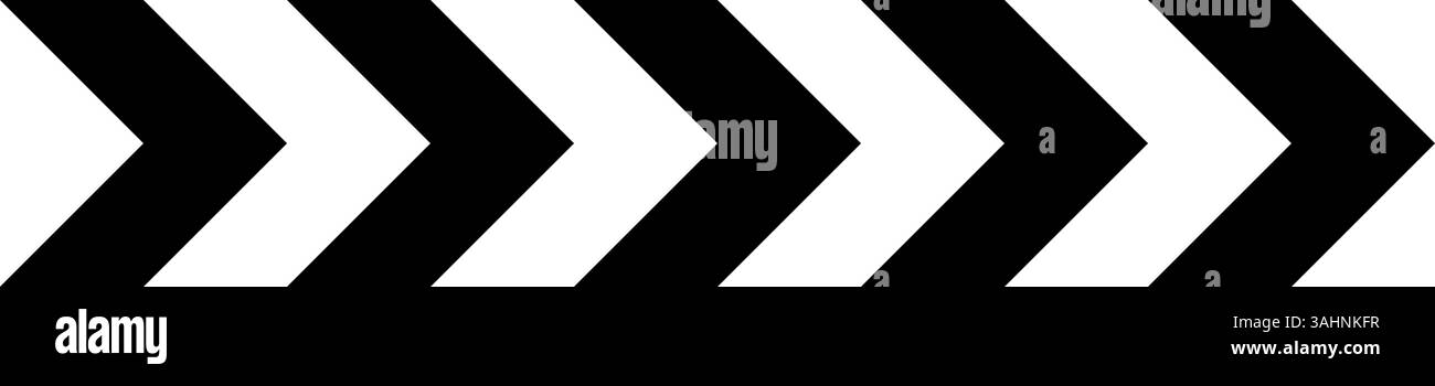Motif de flèche en chevrons. Ligne en forme de chevrons. Direction du mouvement de la ligne de route. Triangle flèche. Avertissement répéter rayé. Icône de balayage. Elément de conception. Vecteur Illustration de Vecteur