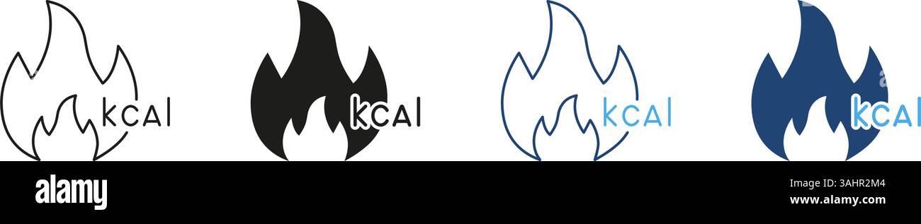 Ligne de combustion des calories et icône Silhouette. Suivi des dépenses énergétiques et de la forme physique pour la santé et le bien-être. Métabolisme Boost pour la gestion du poids Illustration de Vecteur