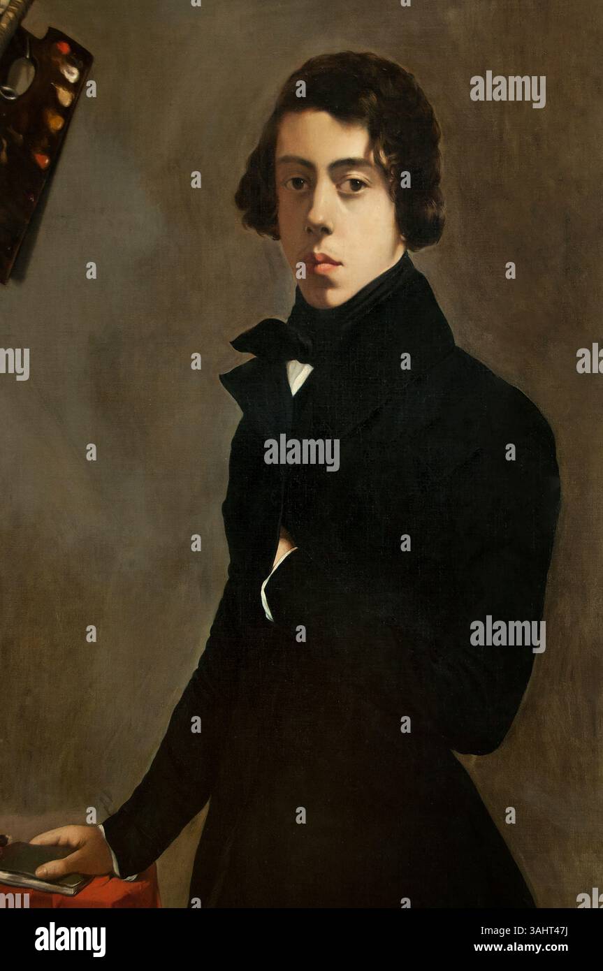 Self Portrait Theodore Chasseriau 1819-1856 Français France Banque D'Images