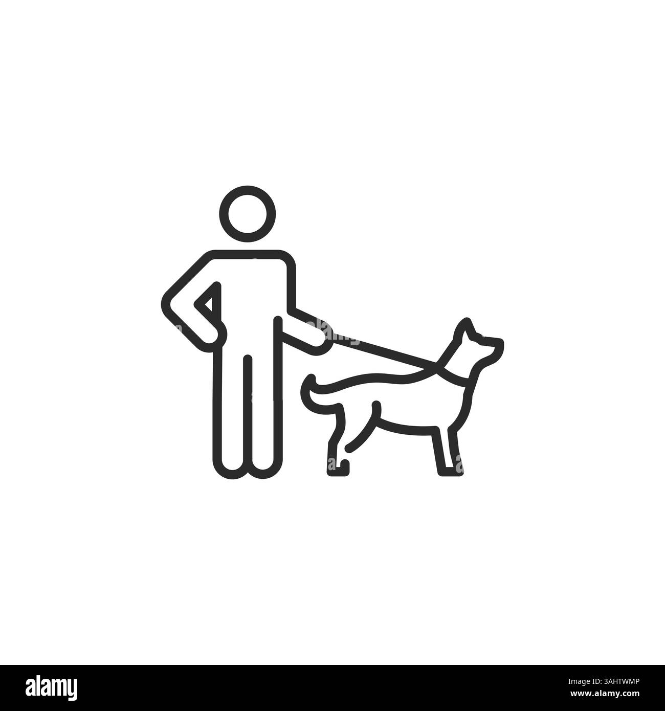 Icône chien guide pour les aveugles Illustration de Vecteur Icône chien guide pour les aveugles Illustration de Vecteur
