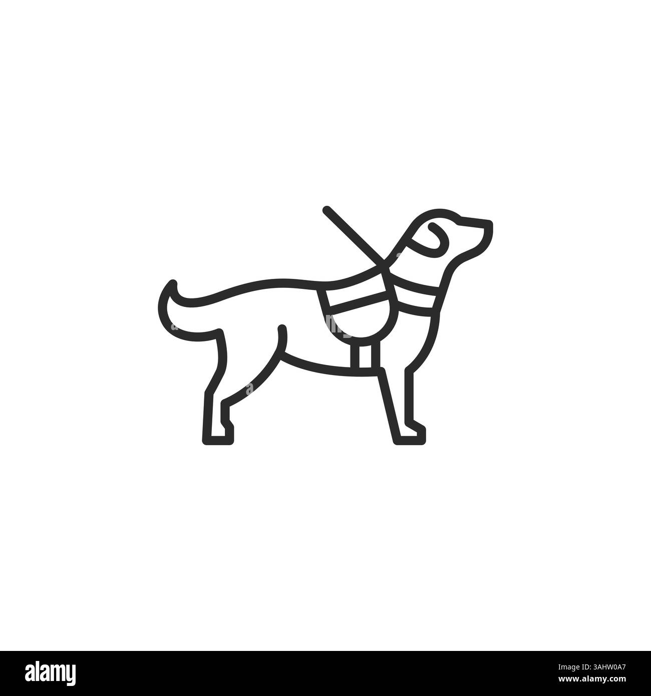 Icône chien guide Illustration de Vecteur Icône chien guide Illustration de Vecteur