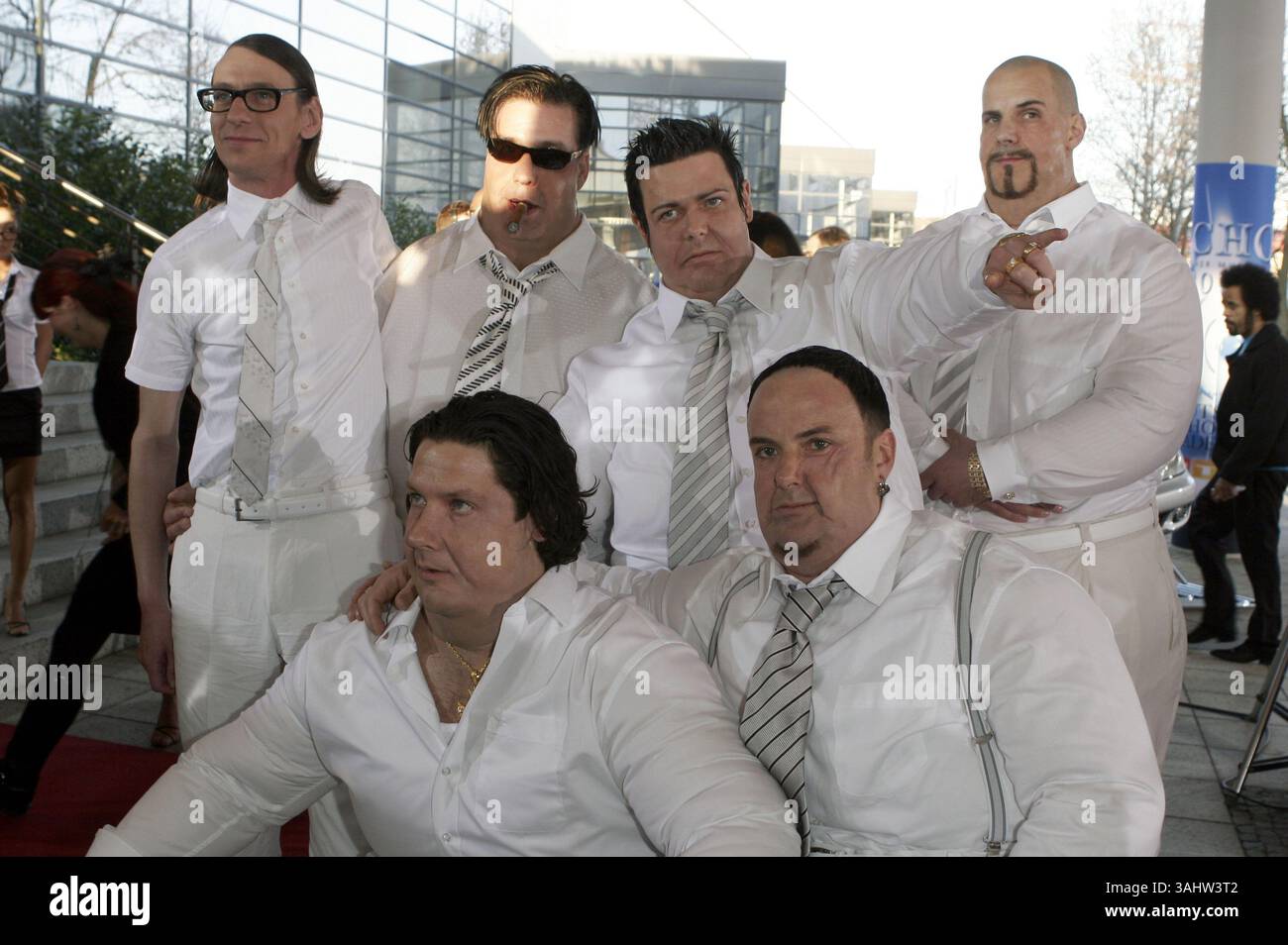 4 avril 2005 - Berlin, États-Unis - 02 avril 2005 - German Music Awards ''ECHO'' 2005 à l'Estrel Hotel Convention Center de Berlin. RAMMSTEIN avec le chanteur Till Lindemann. Crédit photo :Reents/Siemoneit/AdMedia (crédit image : © Reents/AdMedia via ZUMA Wire) Banque D'Images