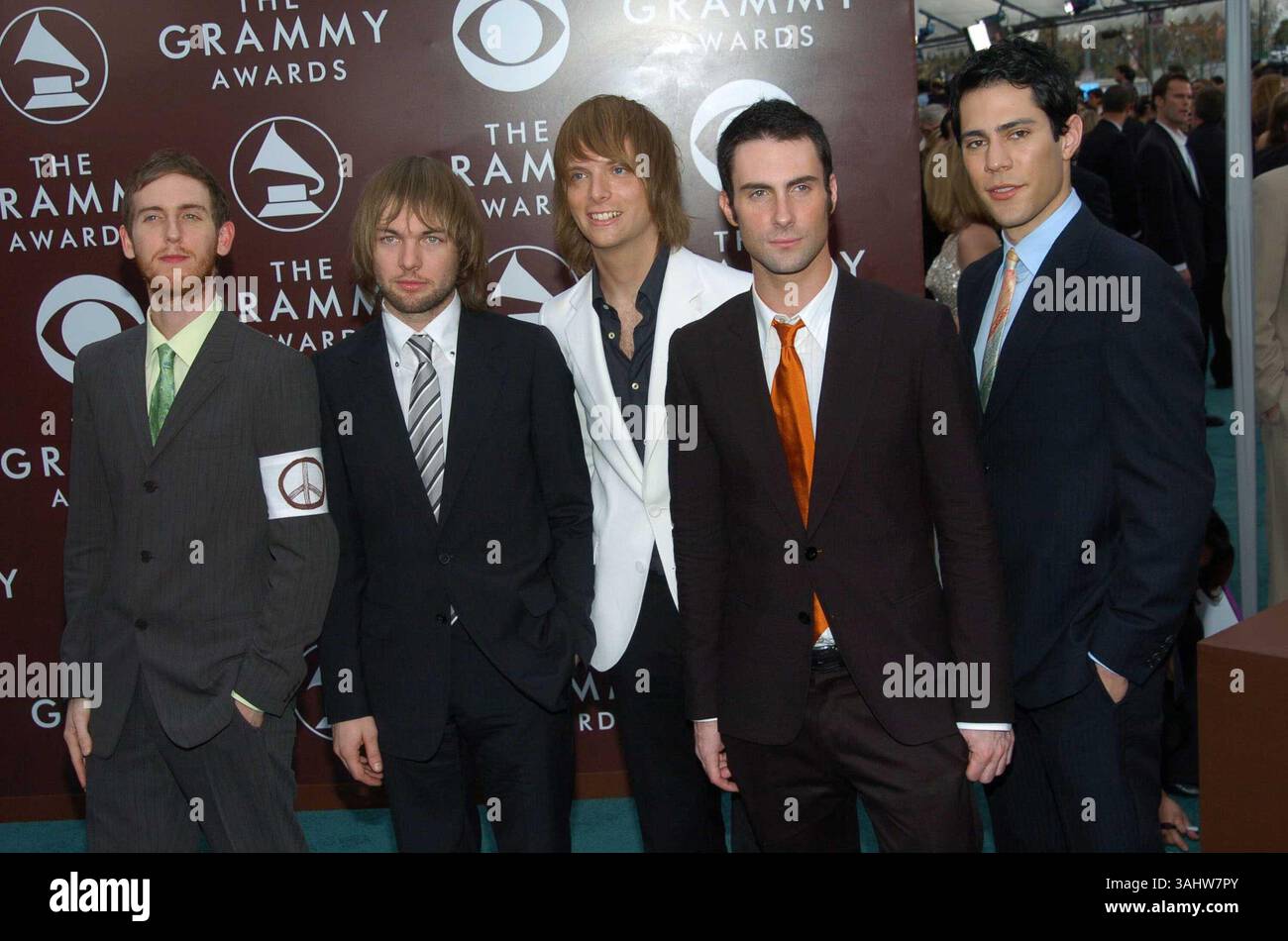14 février 2005 - Los Angeles, CA, États-Unis - 14 janvier 2005 - Los Angeles, CA - Maroon 5 . Arrivées aux Grammy Awards 2005. Crédit photo : Jacki Wong/Admedia *** légende locale *** 30005926 (crédit image : © Jacqui Wong/Admedia via ZUMA Wire) Banque D'Images