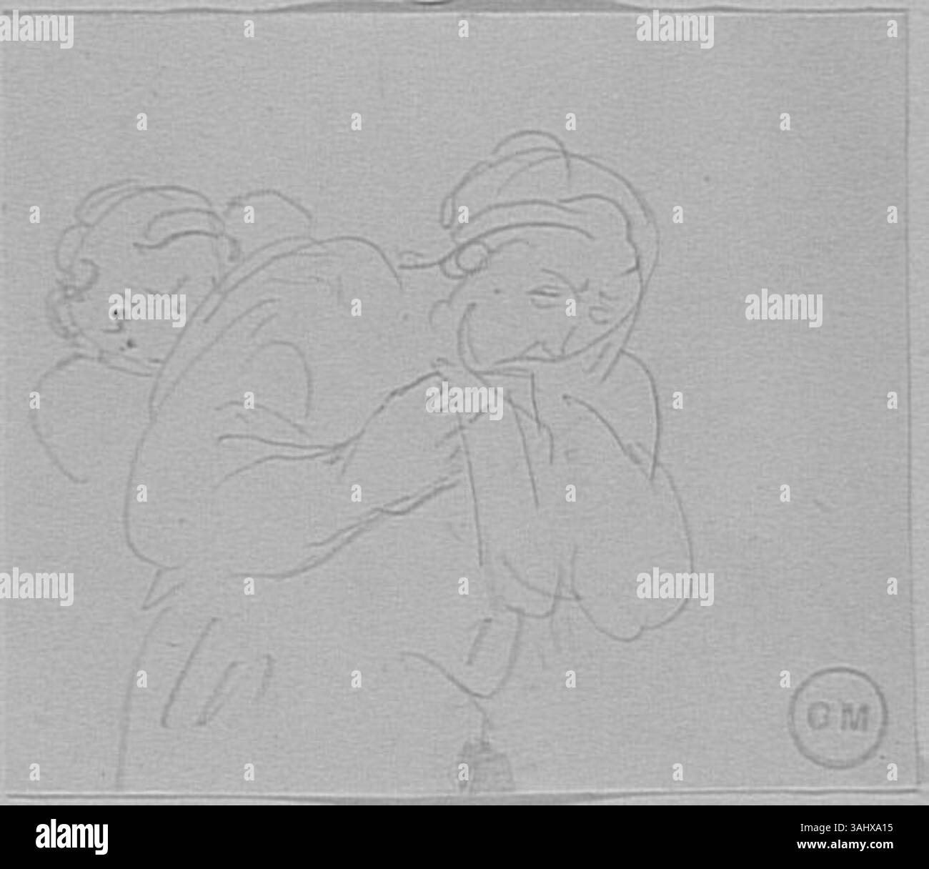 'Étude de femme à mi-corps' de Gustave Moreau est une étude d'une femme de la taille vers le haut, créée entre 1850 et 1895. Il fait partie de la collection du Musée Gustave Moreau. Banque D'Images