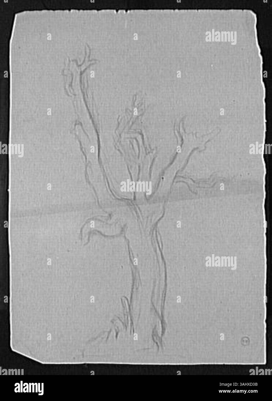 Cette pièce sans titre de Gustave Moreau reflète son exploration continue des formes et des techniques sans un sujet défini. Il donne un aperçu de son processus créatif et de son approche expérimentale à l'égard de l'employé Banque D'Images