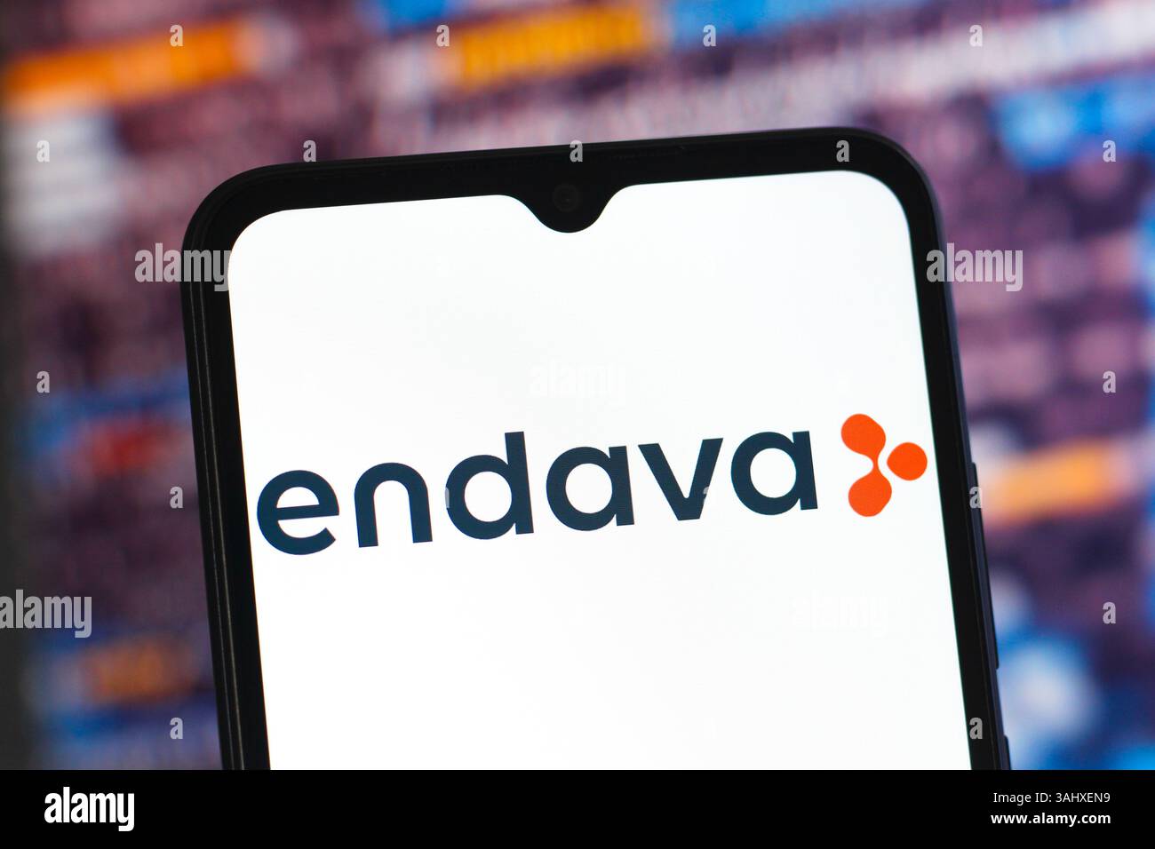 Dans cette illustration photo, le logo Endava est affiché sur un écran de smartphone. Banque D'Images