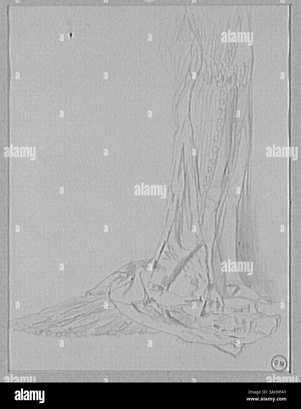 'Etude de draperie pour Salomé' de Gustave Moreau est une étude du design de draperie pour Salomé, mettant l'accent sur le mouvement et la texture du tissu autour de sa jambe. Banque D'Images
