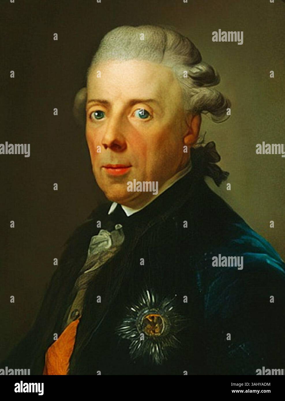 Le portrait d'Anton Graff du prince Henri de Prusse, peint après 1785, représente le frère de Frédéric le Grand en tenue militaire formelle, exposé au Deutsches Historisches Museum. Banque D'Images