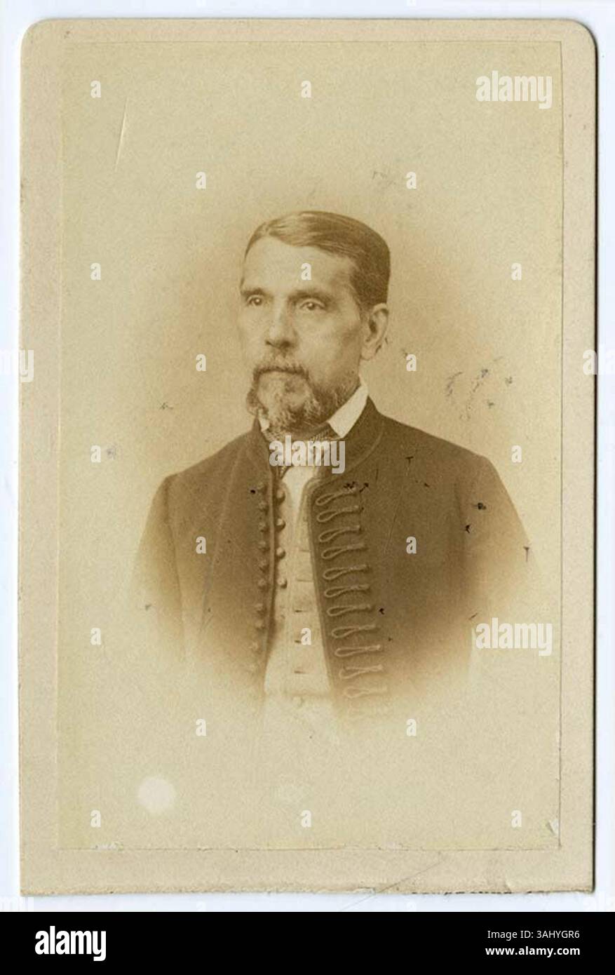 Dorner József (1808-1873) est un botaniste et pharmacien hongrois, reconnu pour sa contribution à l'étude des tissus végétaux. Cette image, datant de 1865, fait partie d’un album académique mettant en vedette son travail. L’héritage de Dorner comprend d’importantes recherches botaniques, en particulier en phytopathologie, ce qui lui a valu une place à l’Académie hongroise des sciences. Banque D'Images