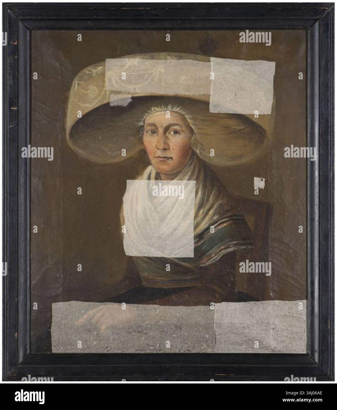 Portrait d'une femme inconnue, peint en 1799. Cette huile sur toile fait partie de la collection du Fries Museum. Banque D'Images