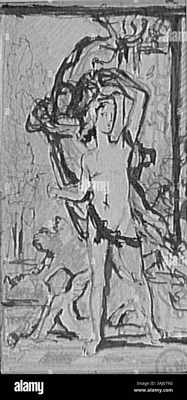 'Le jeune homme et la mort' de Gustave Moreau, créé entre 1826 et 1898, est un tableau dramatique représentant un jeune homme confronté à la figure de la mort. L’œuvre explore les thèmes de la mortalité et du destin, présentant une scène allégorique puissante. La pièce fait partie de la collection du Musée Gustave Moreau. Banque D'Images 'Le jeune homme et la mort' de Gustave Moreau, créé entre 1826 et 1898, est un tableau dramatique représentant un jeune homme confronté à la figure de la mort. L’œuvre explore les thèmes de la mortalité et du destin, présentant une scène allégorique puissante. La pièce fait partie de la collection du Musée Gustave Moreau. Banque D'Images