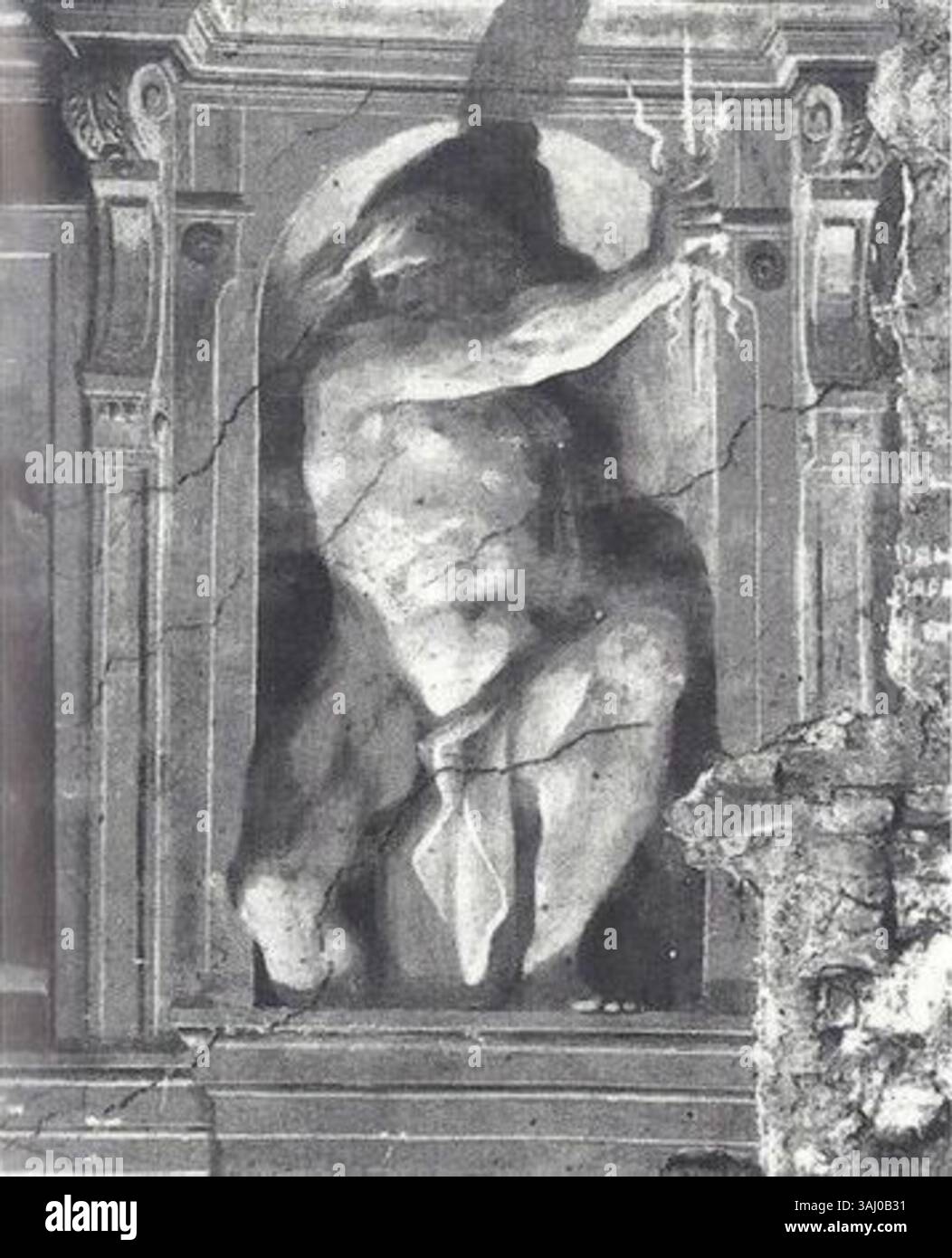 Le tableau de Guercino de 1614 'guerchin 6a' capture la technique magistrale de l'artiste et son accent sur le chiaroscuro dramatique. L’œuvre est un exemple d’art baroque, mettant l’accent sur la profondeur émotionnelle et le réalisme à travers des contrastes d’éclairage intenses. Banque D'Images