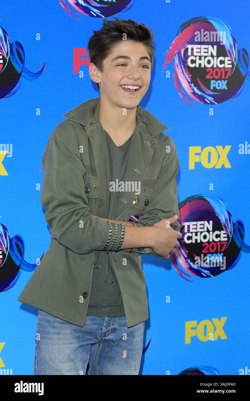 13 août 2017 - Los Angeles, CA, USA - LOS ANGELES - 13 août : Asher Angel aux Teen Choice Awards 2017 au Galen Center le 13 août 2017 à Los Angeles, CA (crédit image : © Kathy Hutchins via ZUMA Wire) Banque D'Images
