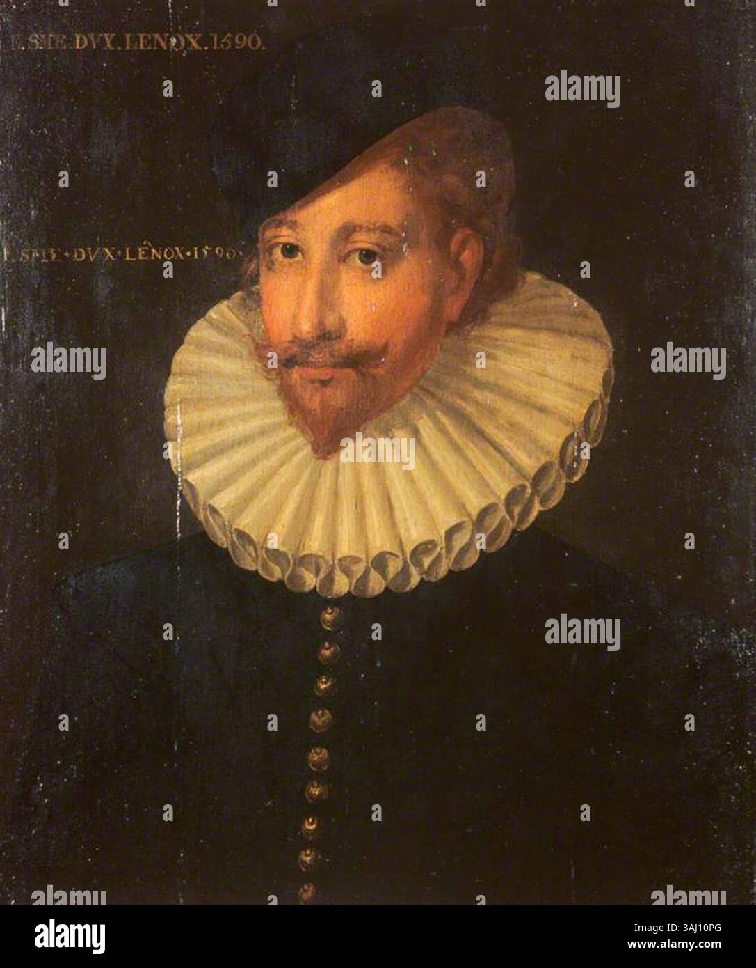Portrait d'Esme Stewart, 1er duc de Lennox (1542-1583), peint vers 1590. Il était un favori de James VI et I. cette huile sur panneau fait partie de la collection des National Galleries of Scotland. Banque D'Images