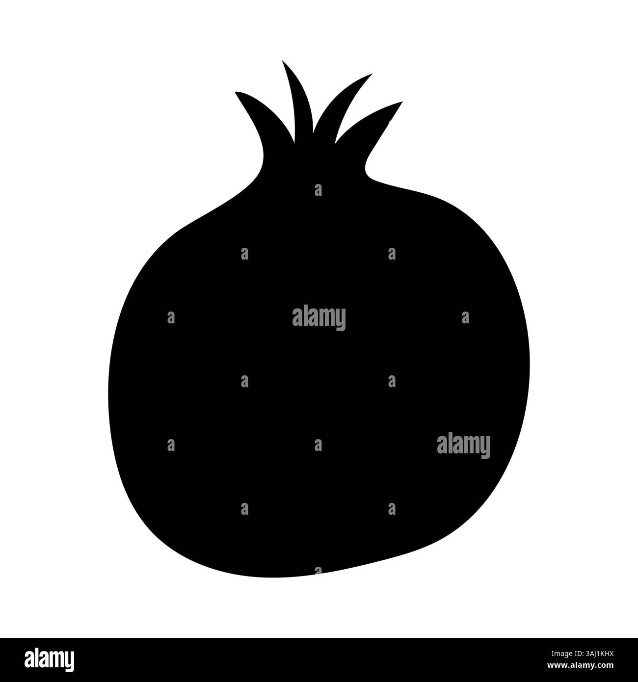 Silhouette de grenade montrant une forme et une texture distinctives en noir sur fond blanc Illustration de Vecteur