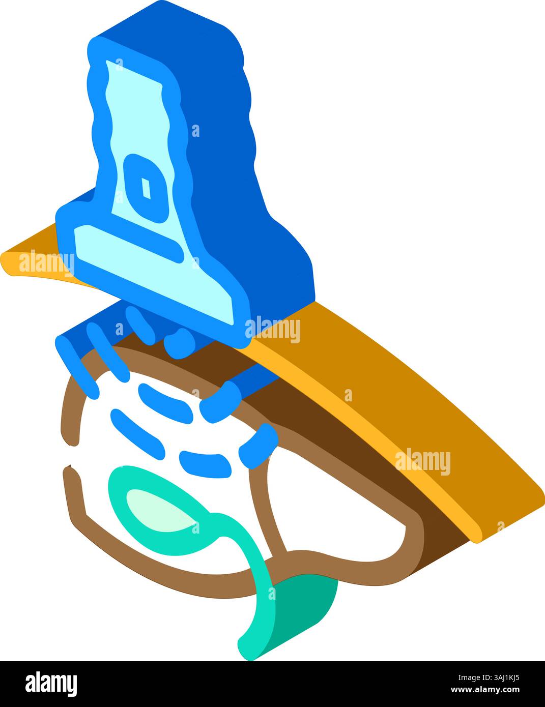 illustration vectorielle d'icône isométrique de vérification de la vésicule biliaire gastro-entérologue Illustration de Vecteur