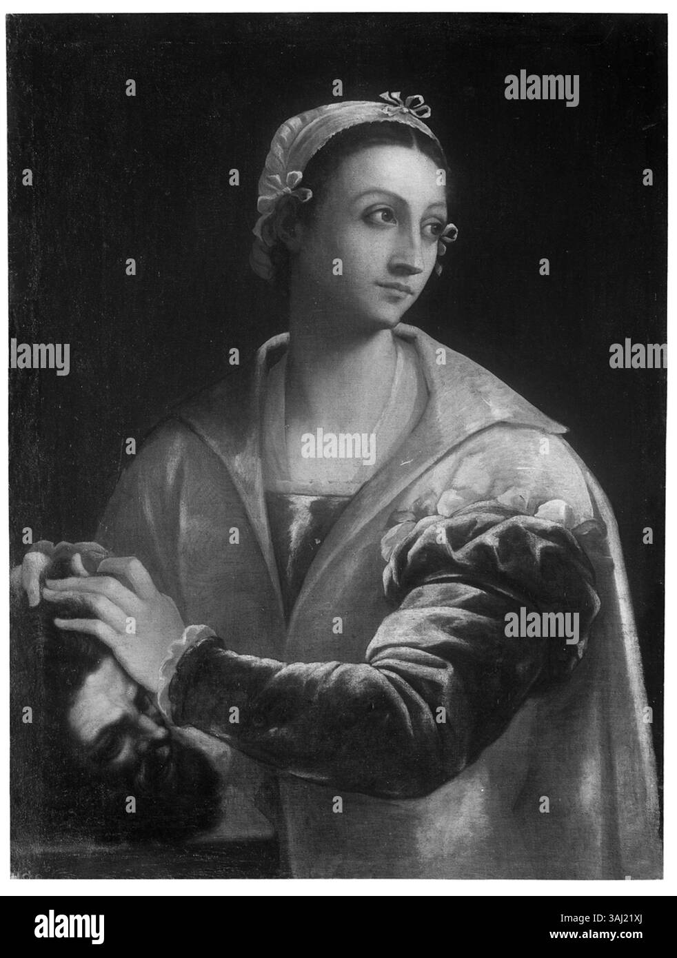 Judith avec la tête de Holofernes, peinte par Sebastiano del Piombo vers 1535-1540, faisait autrefois partie du musée Kaiser Friedrich à Berlin. La peinture à l'huile, mesurant 94,5 cm par 72 cm, a été perdue ou détruite après la première Guerre mondiale Banque D'Images