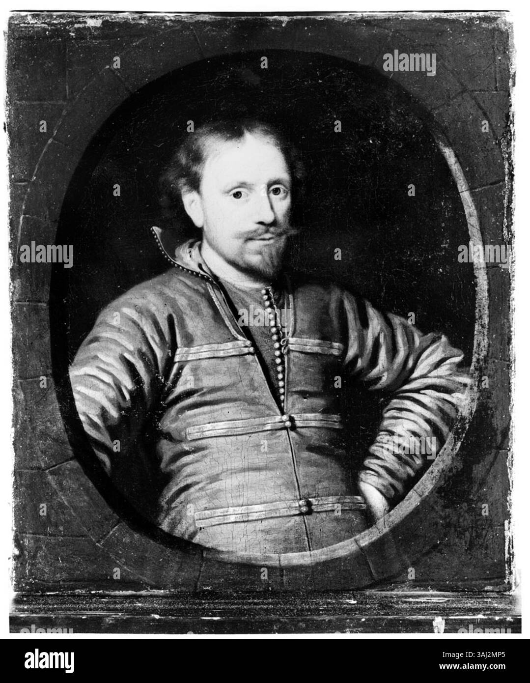 Ce portrait représente Adam Bessels (1585-1644), peint par un artiste hollandais anonyme entre 1650 et 1699. Il fait partie de la collection de portraits hollandais historiques du musée d'Amsterdam. Banque D'Images