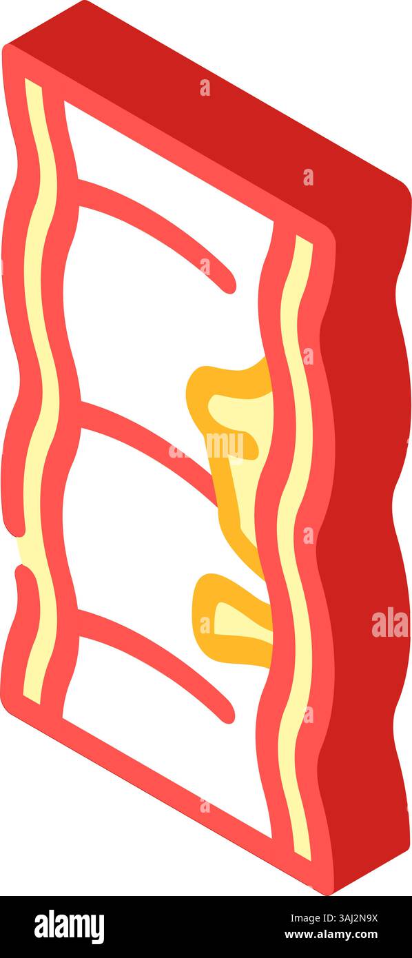 illustration vectorielle d'icône isométrique de polypes du côlon gastro-entérologue Illustration de Vecteur