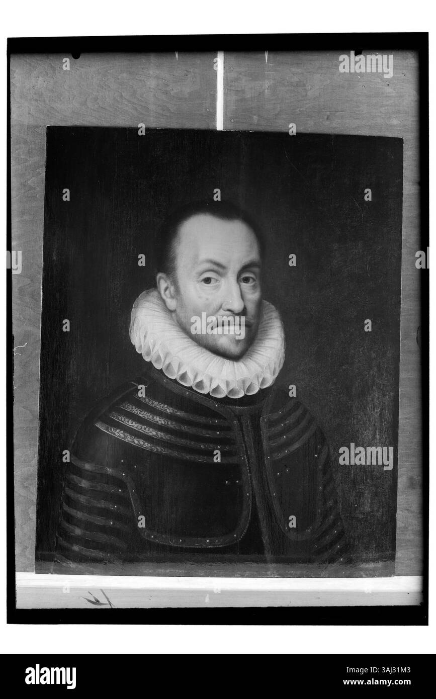 Ce portrait de Guillaume d'Orange, réalisé entre 1600 et 1649 d'après Michiel Jansz. Le style Van Mierevelt est conservé au Musée national de Varsovie. C'est une peinture à l'huile sur panneau de chêne. Banque D'Images
