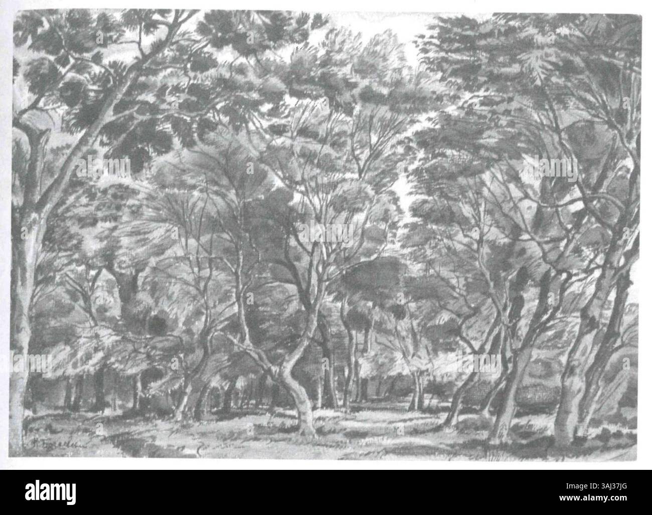 Cette peinture de 1912 de Konstantin Bogaevsky reflète son style caractéristique au début du XXe siècle, mettant en valeur sa maîtrise de la couleur et de la forme. Ses œuvres explorent souvent les complexités de l'émotion humaine et les représentations complexes de la vie contemporaine. Banque D'Images