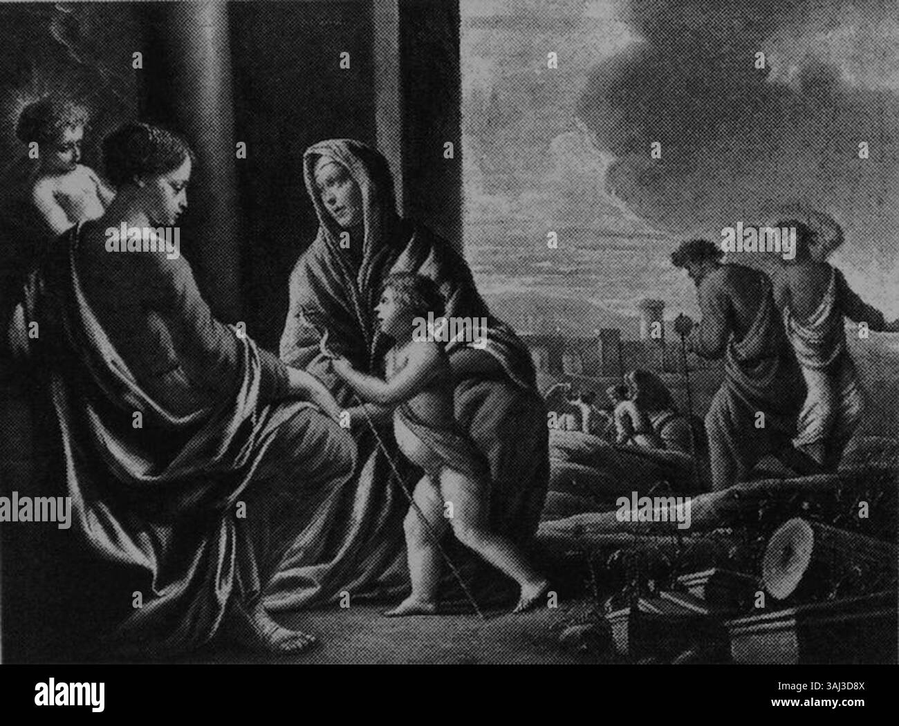 Les frères le Nain étaient des peintres français éminents au XVIIe siècle. Connus pour leurs représentations réalistes, ils ont été influents dans le développement du baroque français Les œuvres des Frères le Nain se caractérisent par leurs rendus détaillés de scènes de genre, portraits et allégories. Banque D'Images