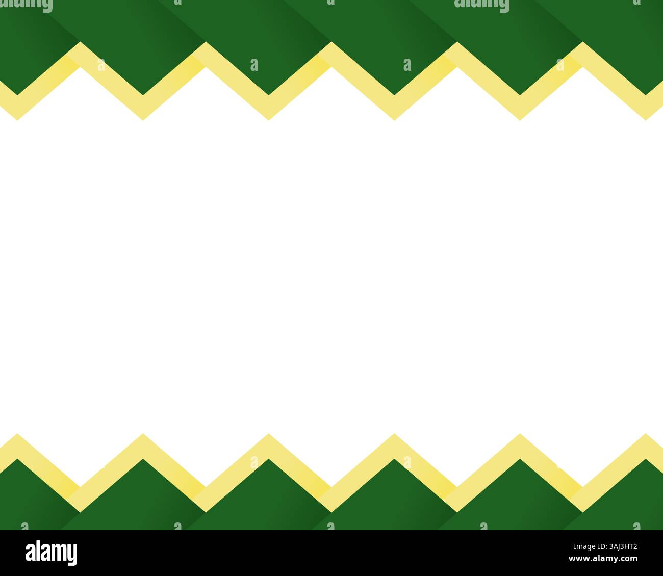 Cadre géométrique moderne avec motif zigzag vert et jaune. Élément de design abstrait et accrocheur. Design abstrait et dynamique, adapté au certi Illustration de Vecteur