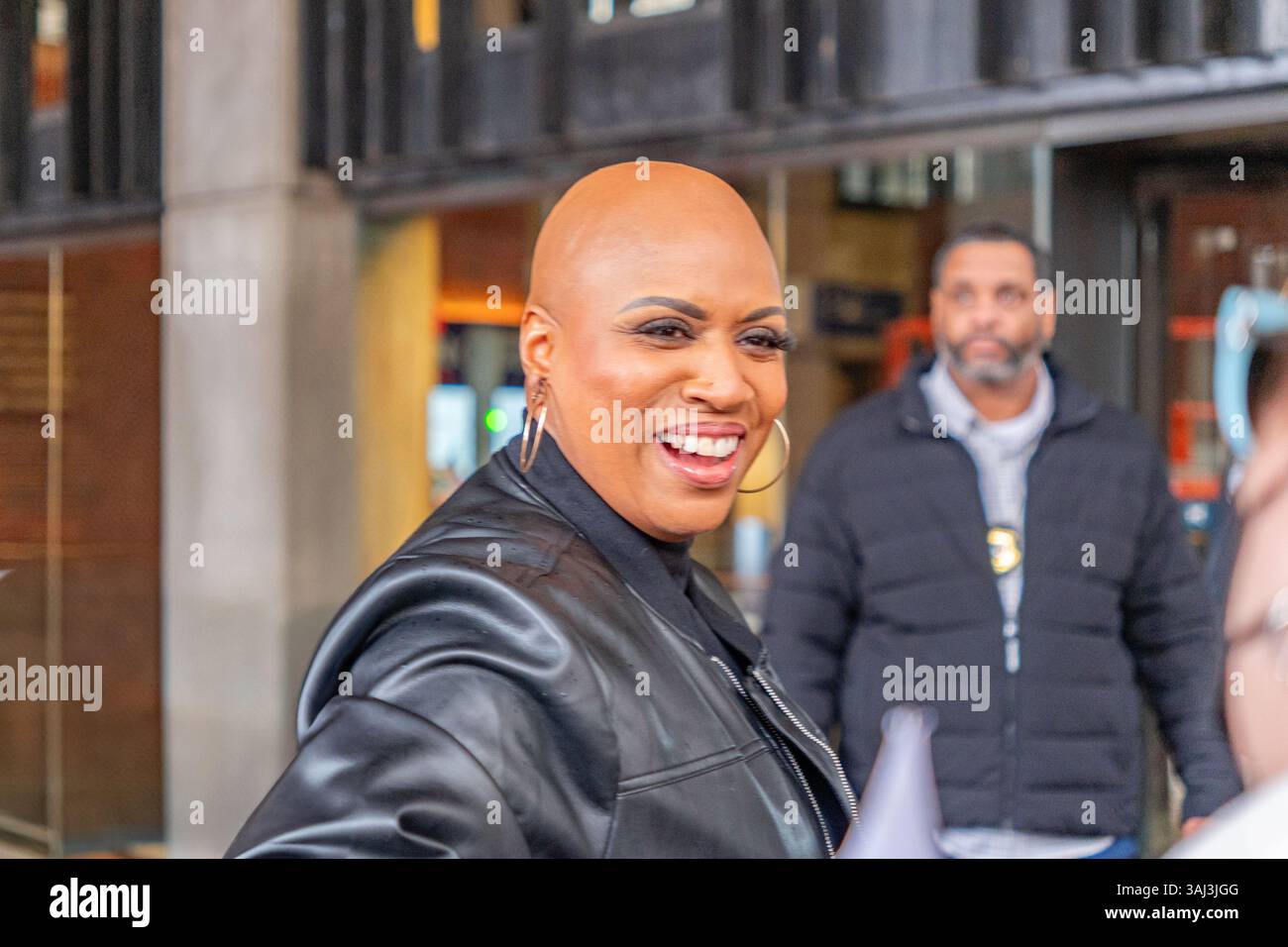 Boston, ma, États-Unis-5 avril 2025 : la députée Aryanna Pressley après avoir pris la parole lors de la manifestation anti-Trump Hands Off. Banque D'Images