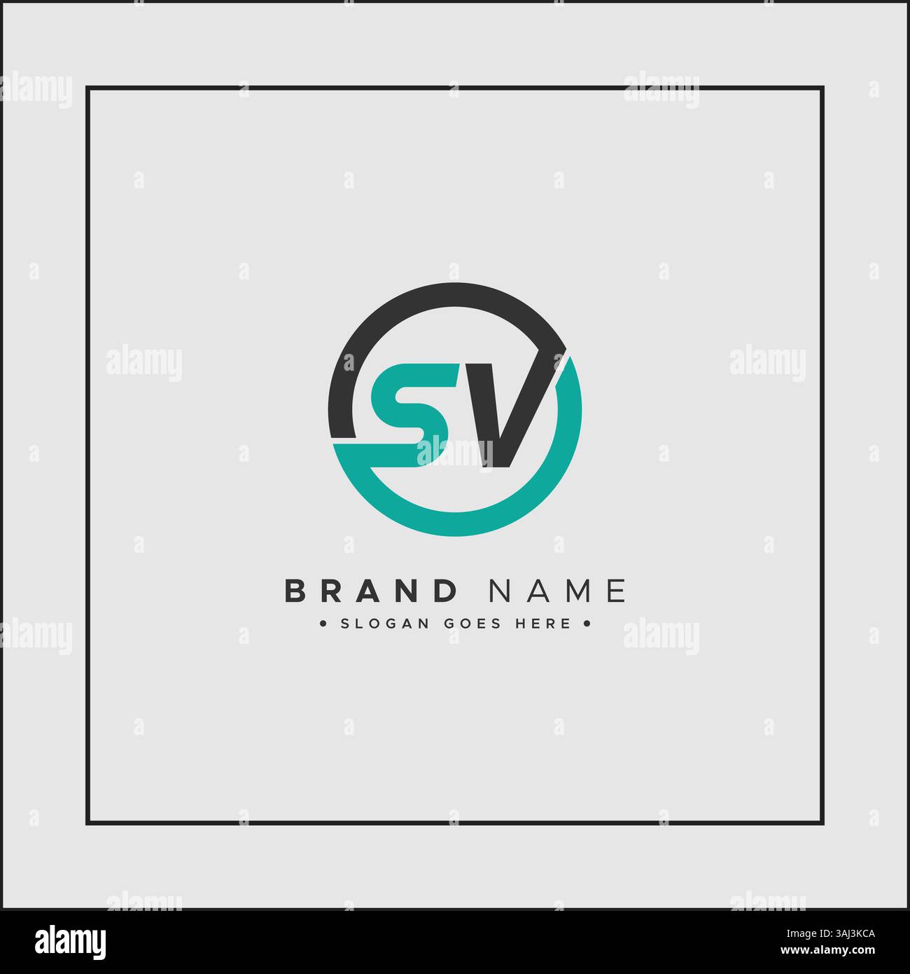 SV minimal Vector logo - simple Business logo pour Monogram S et V. Illustration de Vecteur