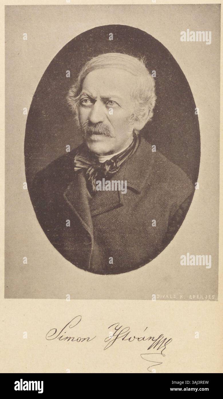 Simon István (1811-1885), figure notable, fut éducateur et directeur d’école à Felpéc à partir de 1836. Ses contributions importantes à l'éducation hongroise sont documentées, en particulier son travail avec l'école évangélique. Banque D'Images