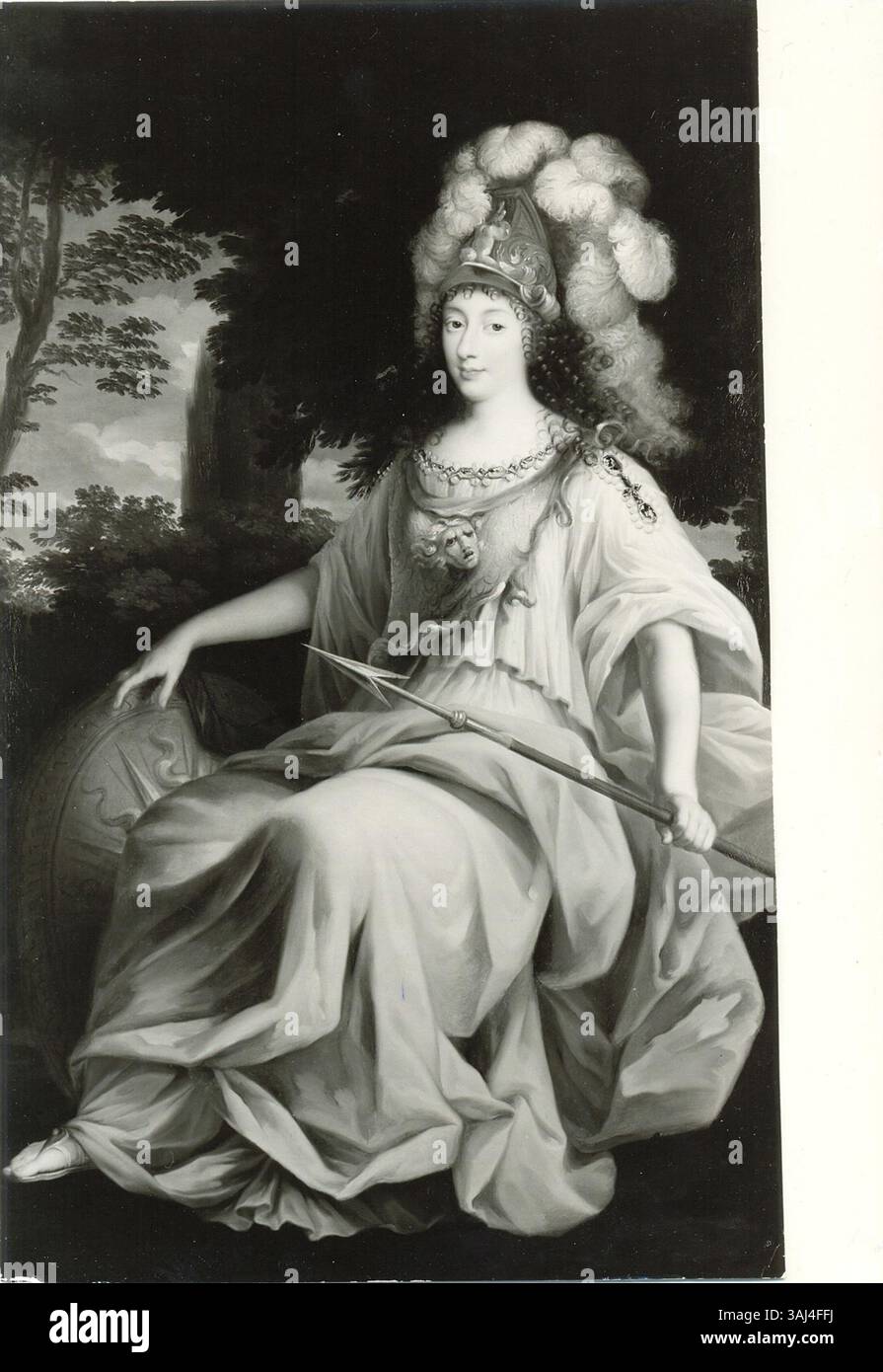 Ce portrait du XVIIe siècle d'Henrietta, duchesse d'Orléans, peint par Jean Nocret vers 1665, capture la duchesse d'origine anglaise en tenue royale. L'huile sur toile fait partie de la Collection Royale. Banque D'Images