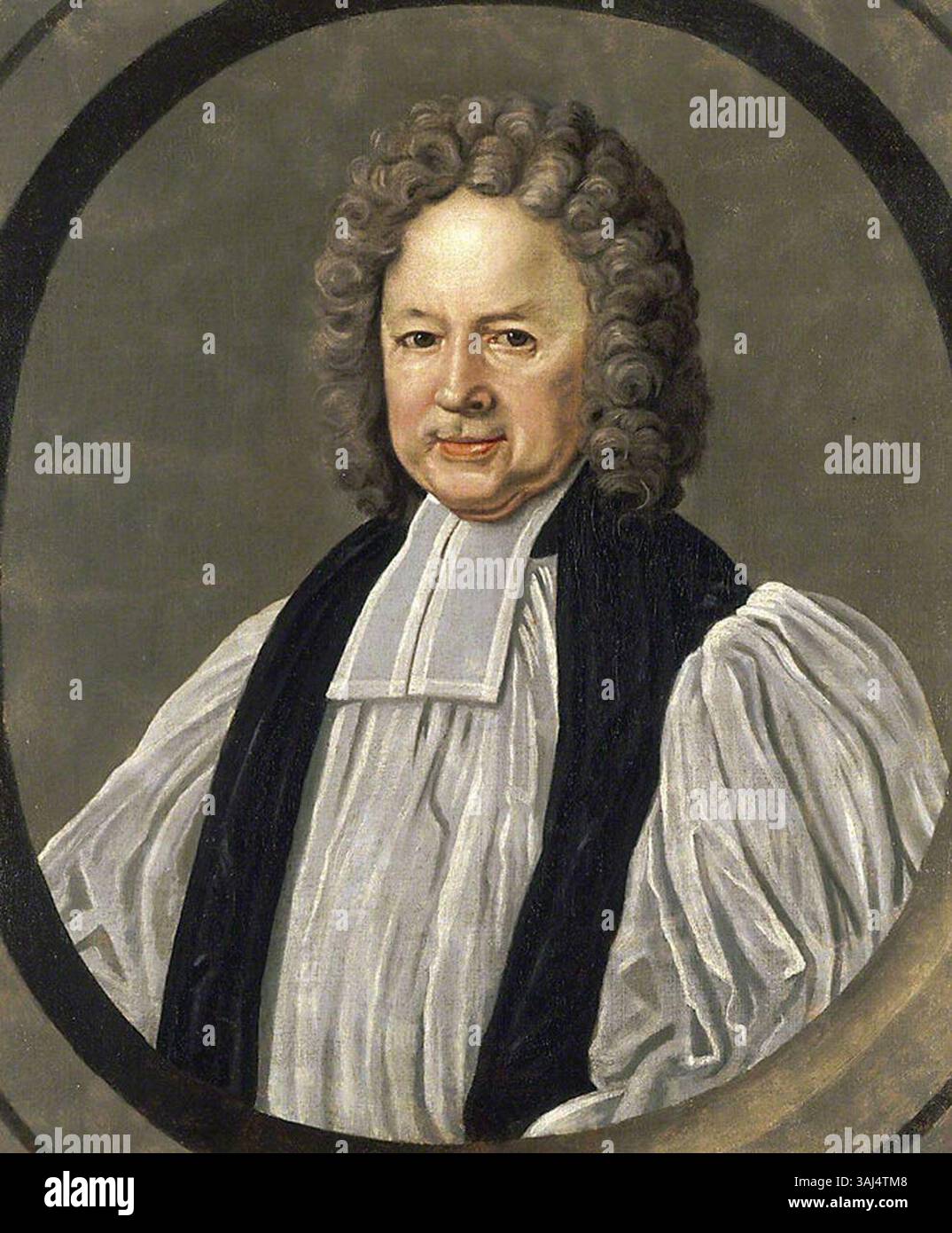 Ce portrait de George Hooper, évêque de Bath et Wells, a été peint d'après le style de Thomas Hill vers 1723, capturant l'apparence digne du sujet et son rôle religieux. Banque D'Images