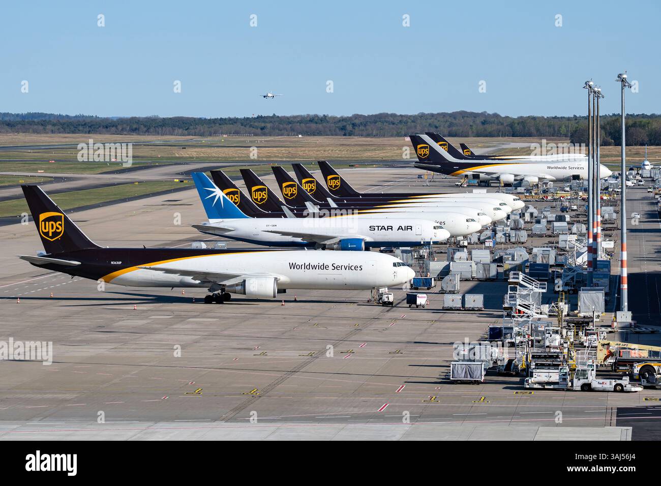Rampe de chargement de l'aéroport de Cologne Bonn Banque D'Images