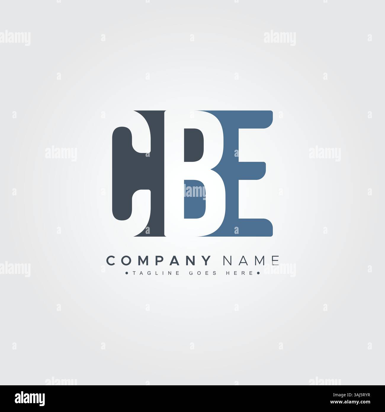 Logo CBE initiales - modèle de logo vectoriel pour les lettres initiales C, B et E. Illustration de Vecteur