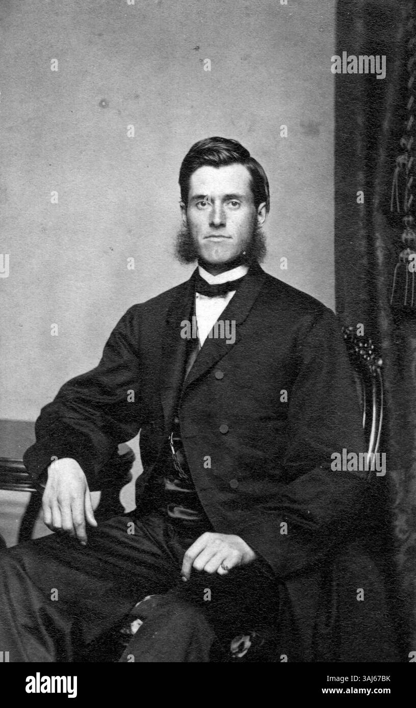 Une photographie de Horatio Bisbee, le premier volontaire de l'Université Tufts à s'enrôler dans l'armée de l'Union pendant la guerre de Sécession, prise en 1863. Banque D'Images