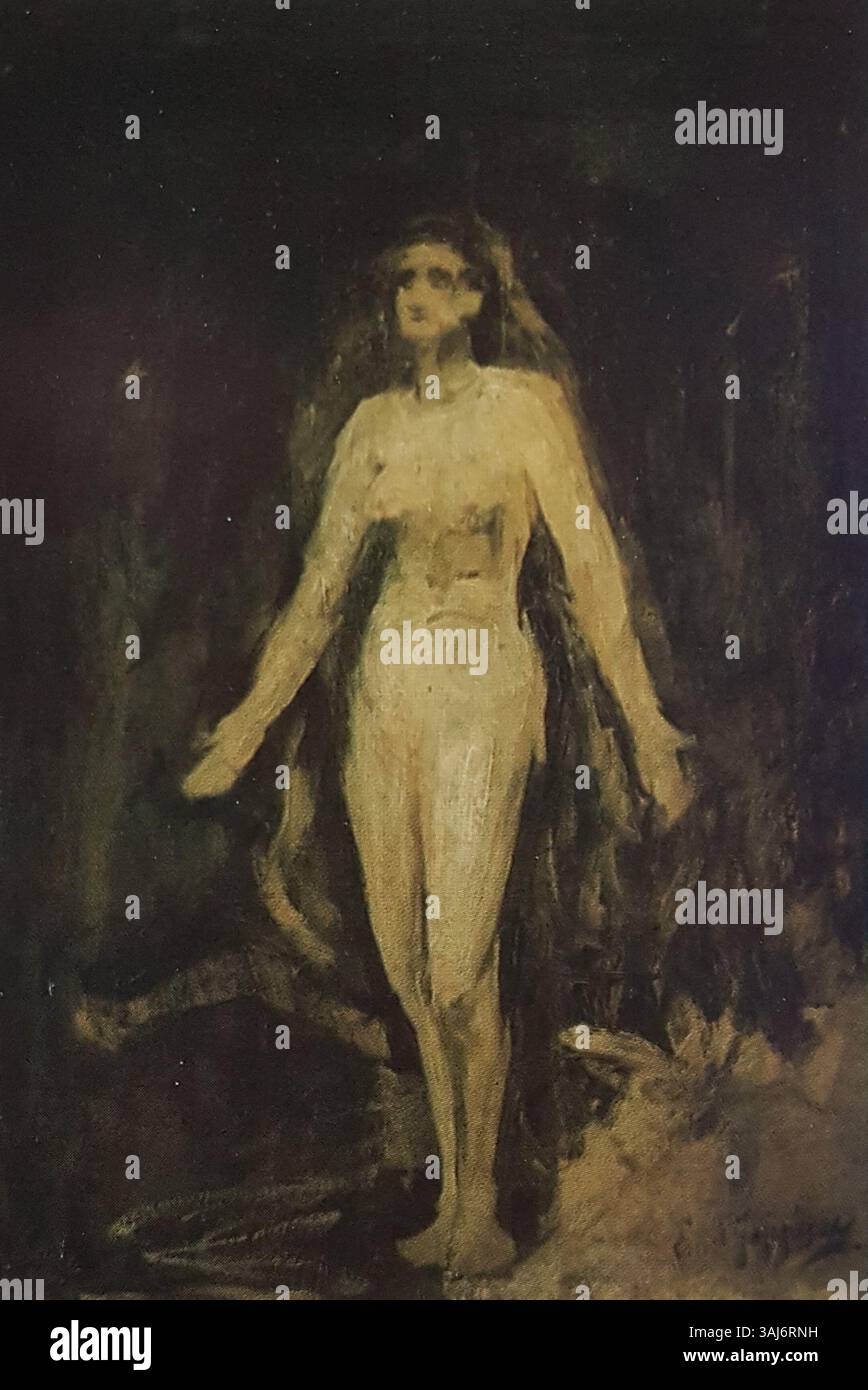 'Maria Magdalena' est une peinture d'Ernst Josephson, représentant la figure biblique Marie-Madeleine dans un moment de contemplation et d'émotion. Banque D'Images