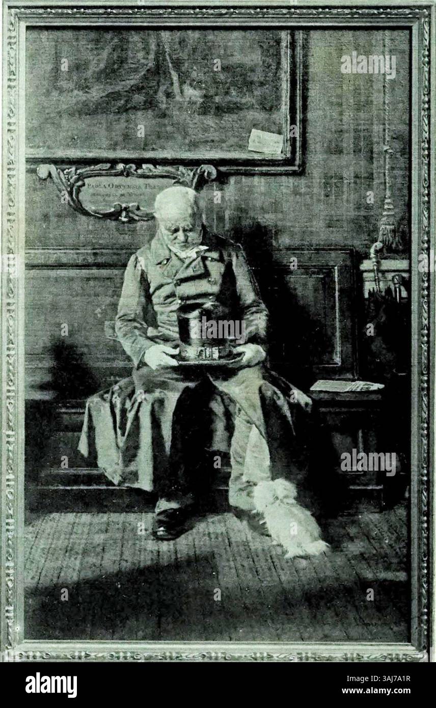 'El visorin dellAndrea', une peinture de 1891 de Pietro Bouvier, représentant une scène de l'histoire de l'art italien avec une attention particulière aux détails. Banque D'Images