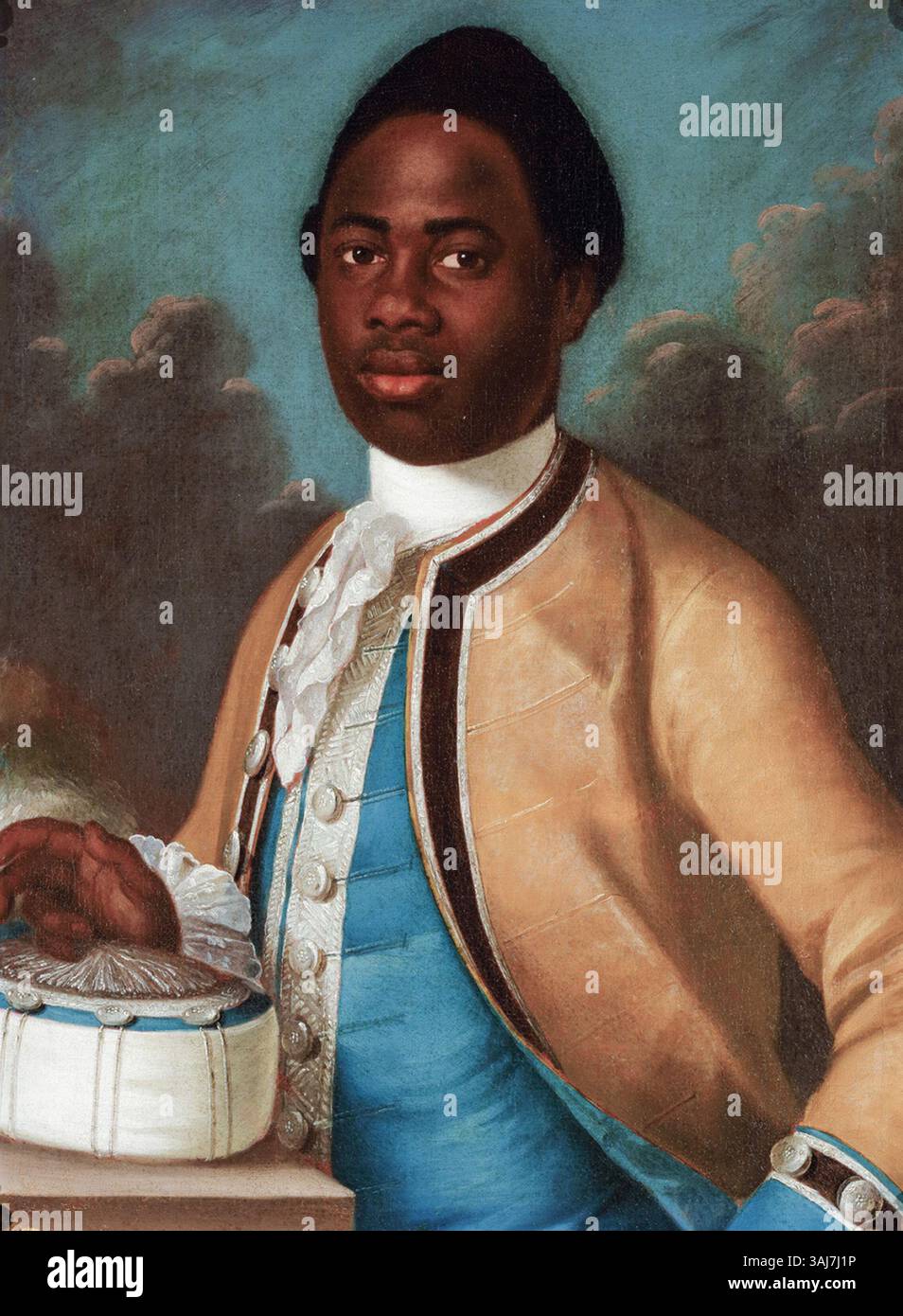 Ce portrait de Gustav Badin, un serviteur de la cour suédoise, a été peint en janvier 1776. Il s'agit d'une réplique d'un portrait perdu au pastel de Gustav Lundberg, avec un cadre doré de style rococo favorisé par la cour suédoise sous la reine Louisa Ulrika. Banque D'Images