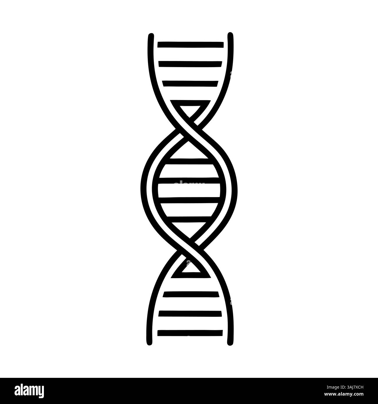 Icône ADN. Modèle de gène de vie bio Illustration de Vecteur