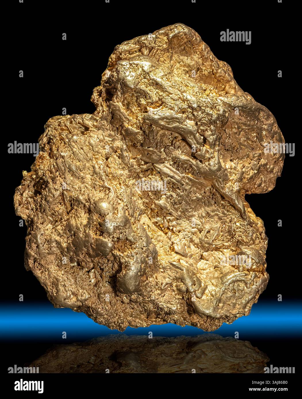 Nugget d'or, Mont Kare, province d'Enga, Papouasie-Nouvelle-Guinée Banque D'Images