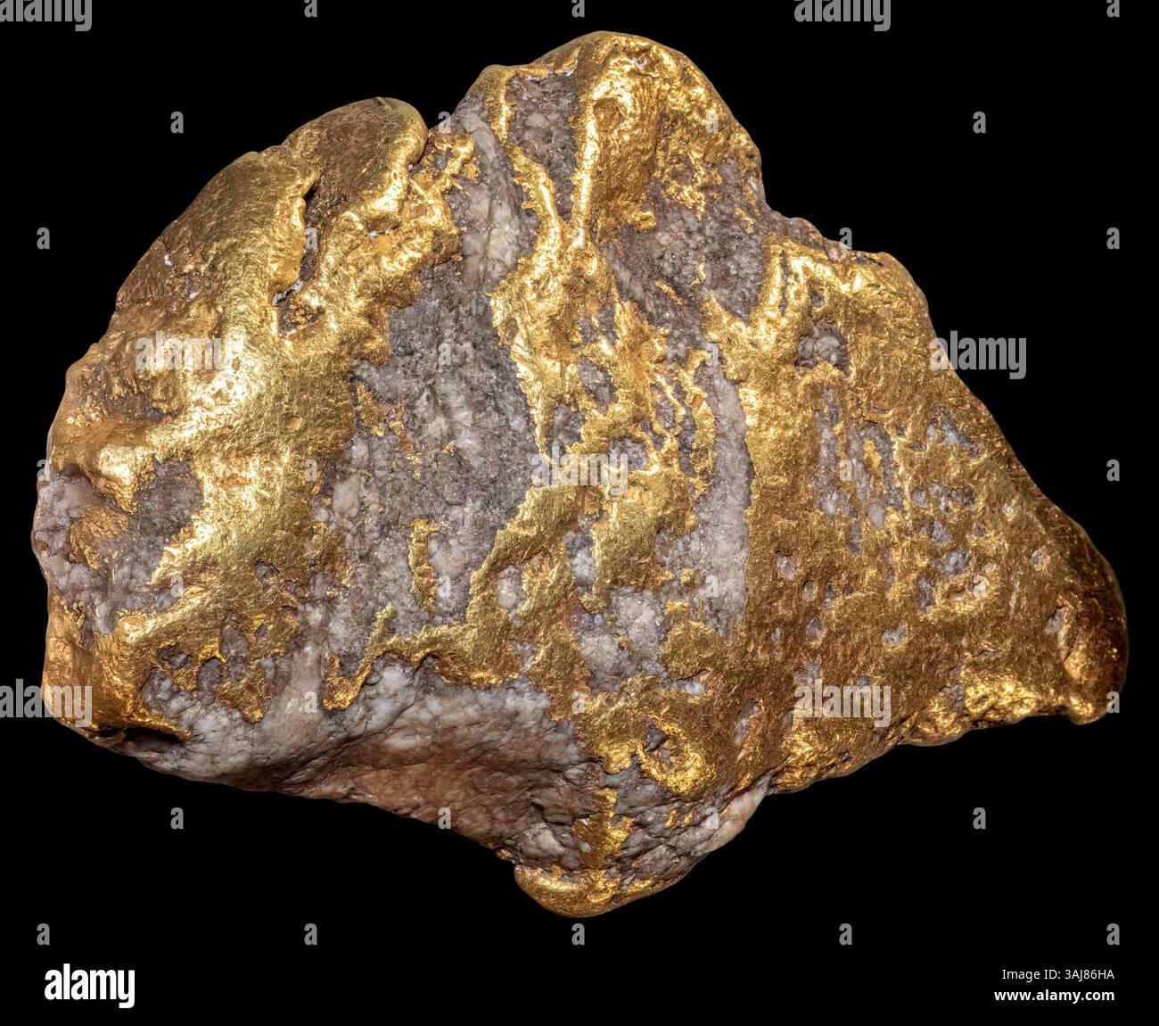 Or sur Quartz, Bradshaw Mountains, Arizona Banque D'Images