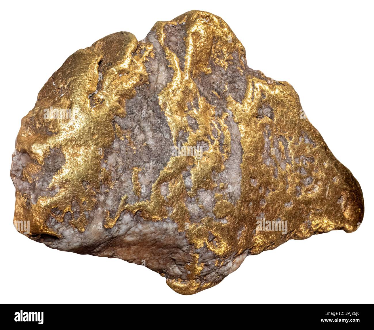 Or sur Quartz, Bradshaw Mountains, Arizona Banque D'Images