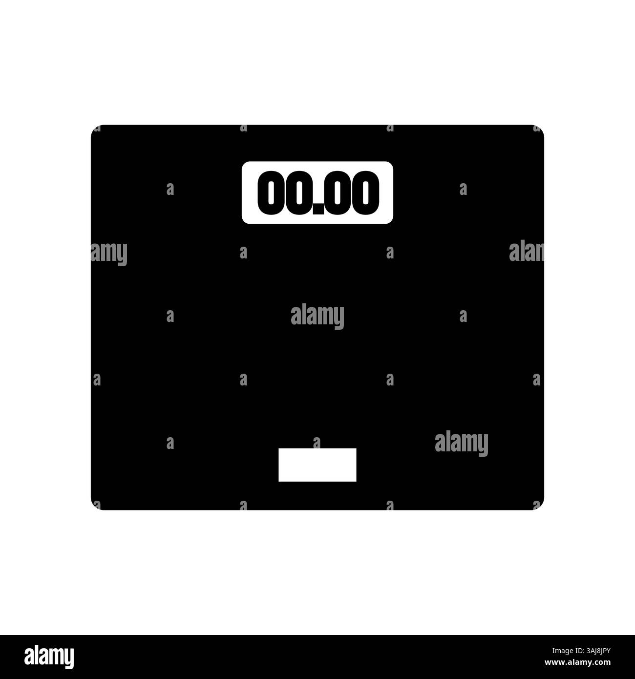 Balance numérique affichant le poids zéro dans un design minimaliste pour des mesures précises Illustration de Vecteur