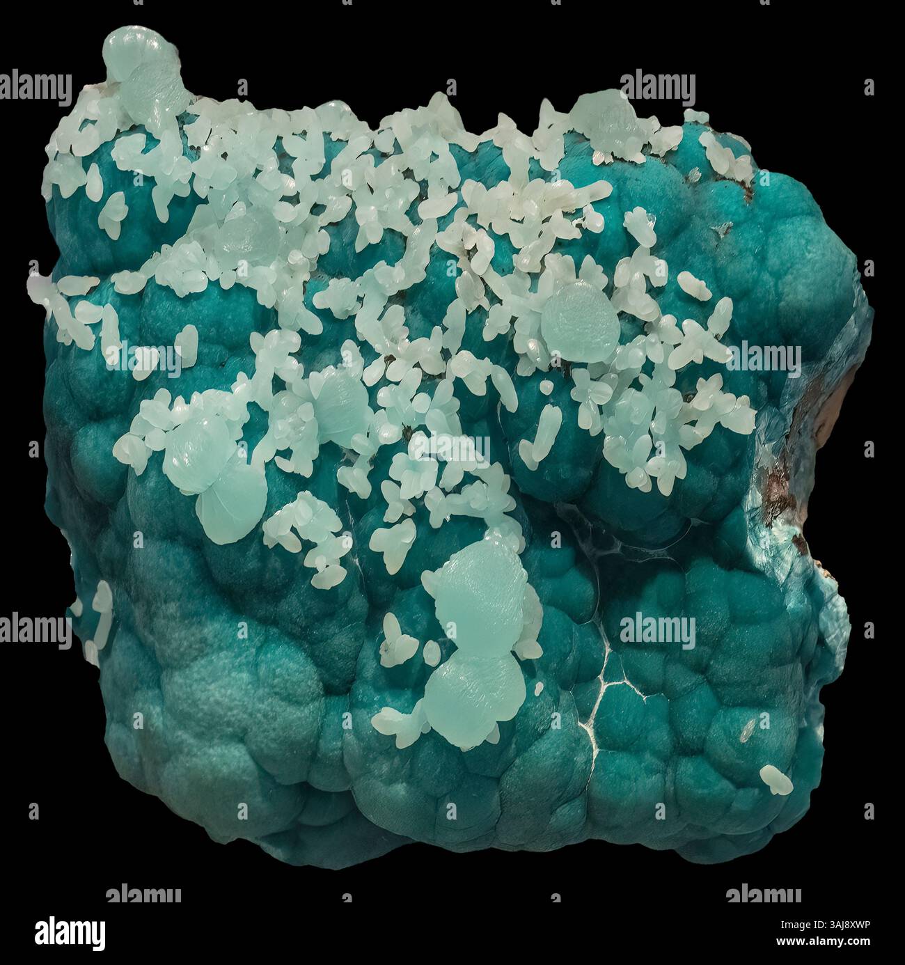 Smithsonite sur Aurichalcite, Kelly mine, Nouveau-Mexique Banque D'Images
