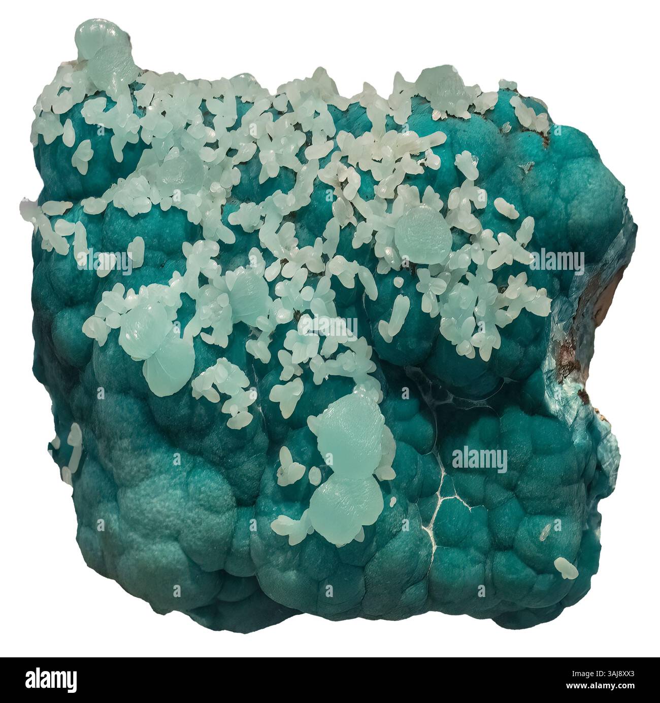 Smithsonite sur Aurichalcite, Kelly mine, Nouveau-Mexique Banque D'Images