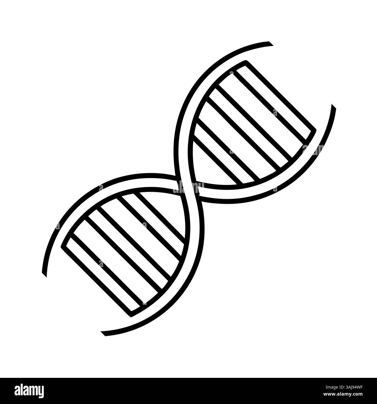 Icône ADN. Modèle de gène de vie bio Illustration de Vecteur