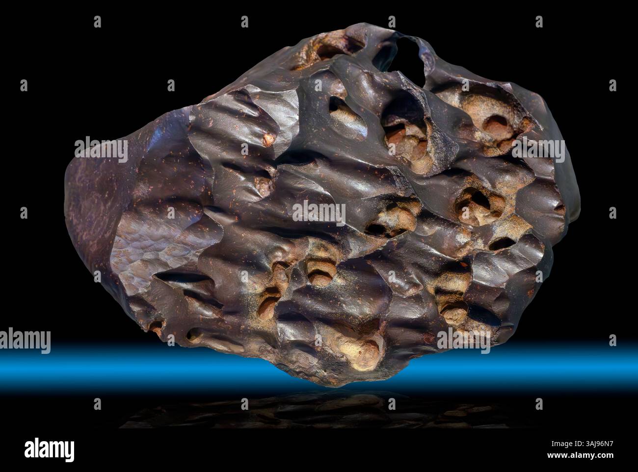 Ventifact, désert du Sahara Occidental Banque D'Images